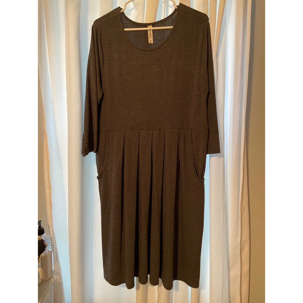 Tea length 3/4 Sleeve Babydoll Dress